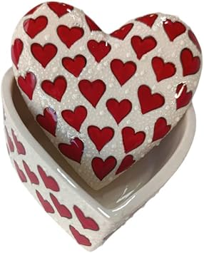 shop El Yap m  10x5,5cm Seramik Dekoratif Tak  Kutusu Hediyelik  ekerlik Mum Kutusu K rm z