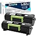 Price comparison product image LCL Compatible Toner Cartridge 60F2000 60F200E 602E 2.5K (2Black) Replacement for Lexmark MX310dn MX410de MX510de MX511dte MX511dhe MX511de MX610dw MX611de MX611dhe MX611dte