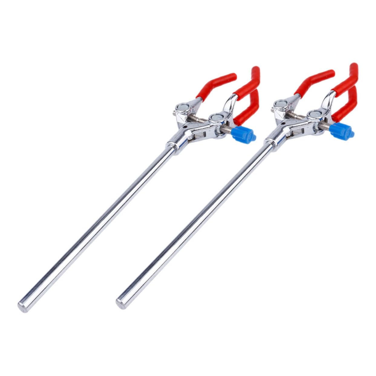 LIFKOME Pince à Flacon à 3 Branches en Acier Inoxydable, Réglable et Légère, Lot de 2 pour Laboratoire, Support Polyvalent pour Fioles et Béchers Lors D'expériences Scientifiques