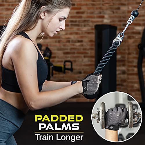 Workout Gloves For Men And Women. Ideal For Gym, Fitness, Exercise And Weight Lifting. Half Finger, Breathable, Light And Comfortable And Suitable For Female Small And Male Larger Sizes (Medium) #TOP5