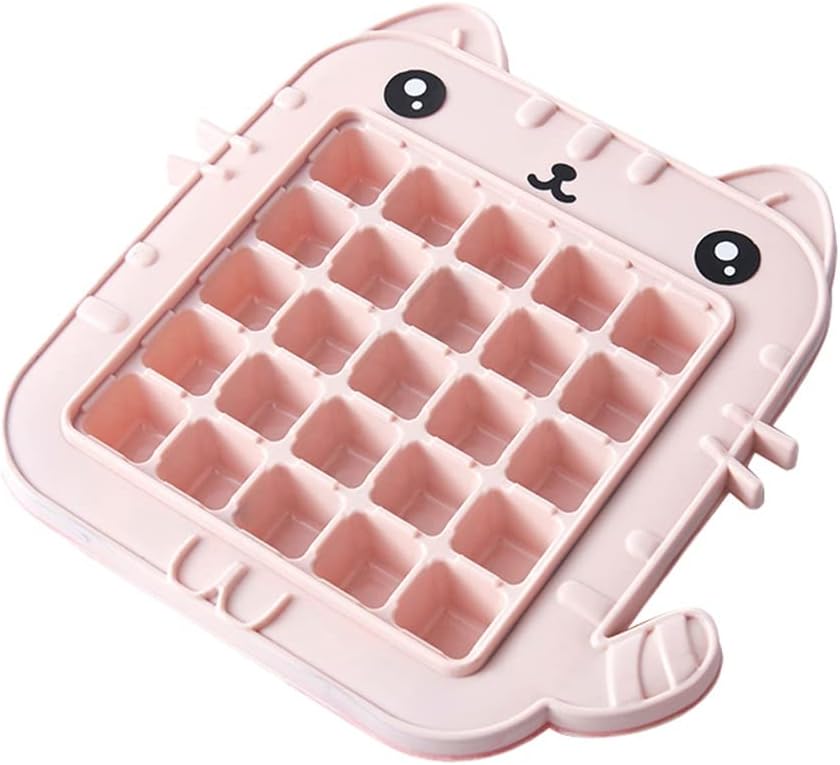 Ice Cube PP Household Homemade Ice Cube Storage Box Ice Maker Food-Grade Quick- Ice Box with Lid (Pink 15.5 * 18.5cm) (Pink 15.5 * 18.5cm)