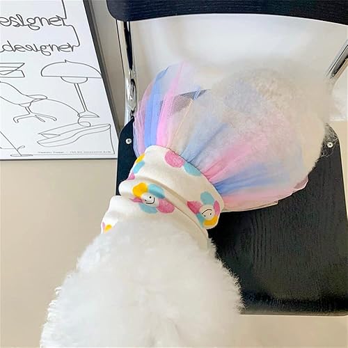 Miniatura 7 de Vestido para mascotas, con capa escalonada, tutú, tul, perros, vestidos de fiesta de cumpleaños, suéter con estampado dulce, falda de tul, ropa de