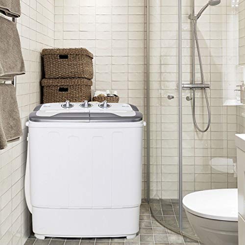 Giantex Washing Machine, Portable Clothes Washing Machines, 13Lbs Washer And Spinner Combo, Semi-Automatic Laundry Machine, Compact Twin Tub Mini Washer Machine For Apartment Camping Dorms Rv #TOP5