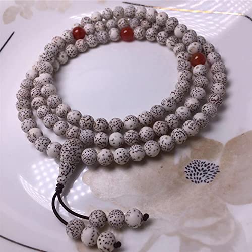 Bracelet Bodhi pipal et agate rouge ornement bouddhiste réglable pour homme