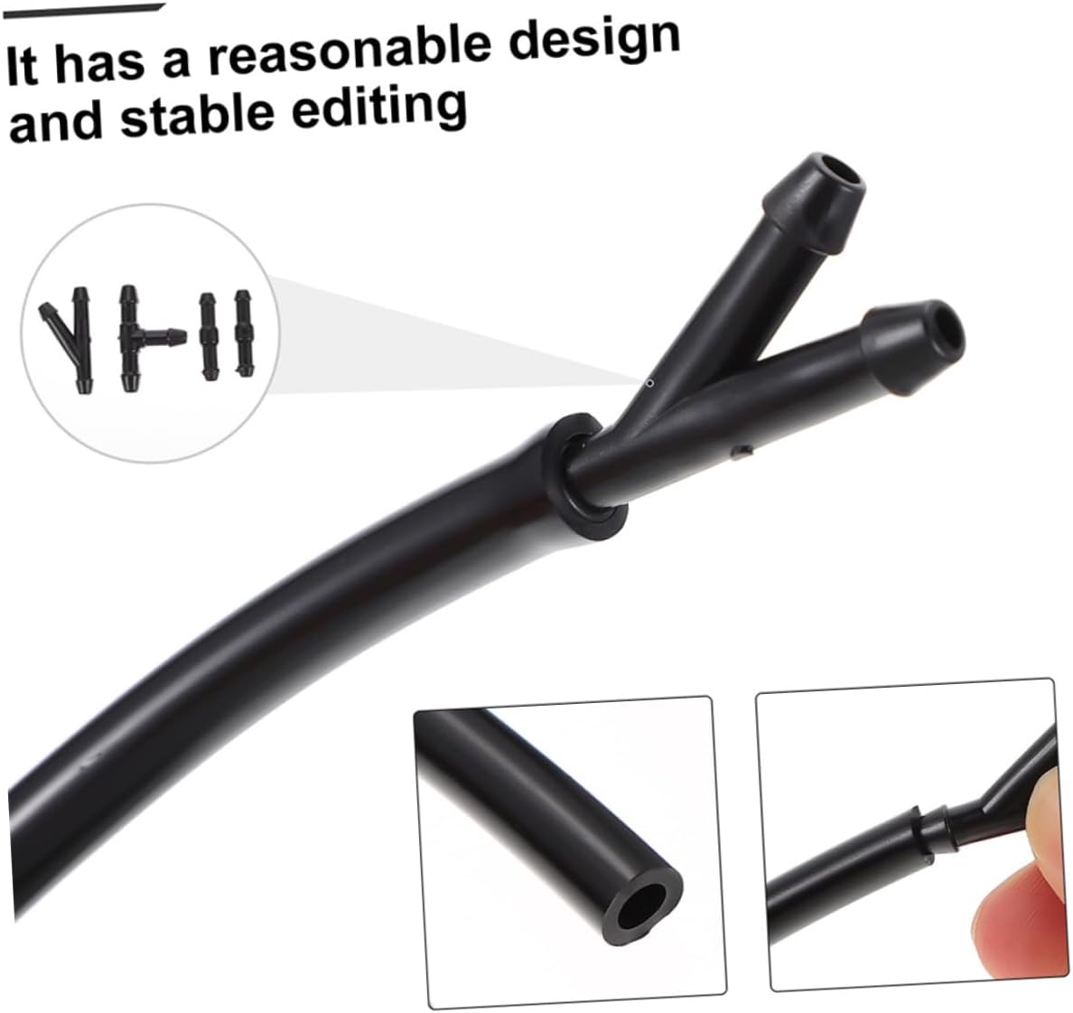 Gatuida 1set Windshield Washer Hose Repair Kit Includes Washer Fluid Hose Straight Connectors Tee Connectors Compatible Cars Suvs and Trucks