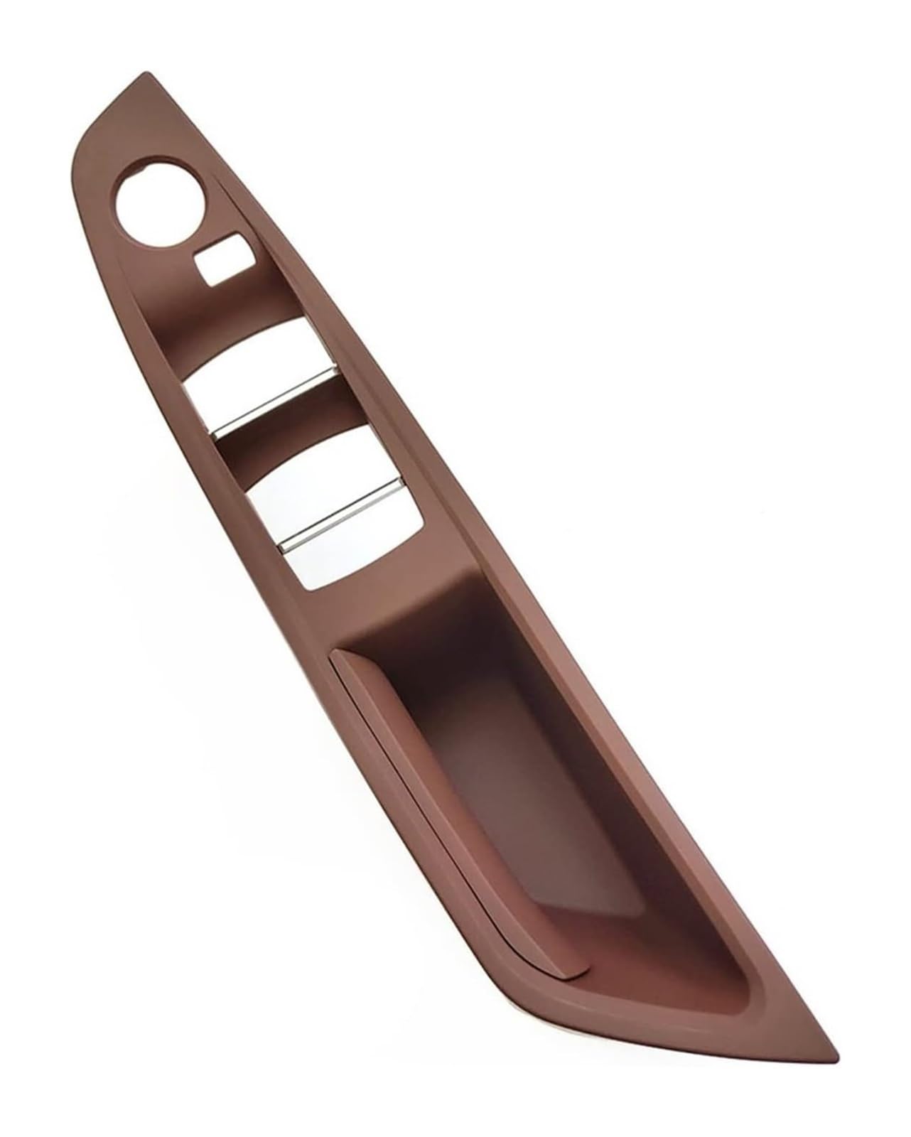TYTYASS Inner Door Handle LHD RHD Car Interior Door Pull Handle Armrest Panel Trim for BMW 5 Series F10 F11 F18 520 523 525 528 530 2010 2011-2017(Brown,RHD)