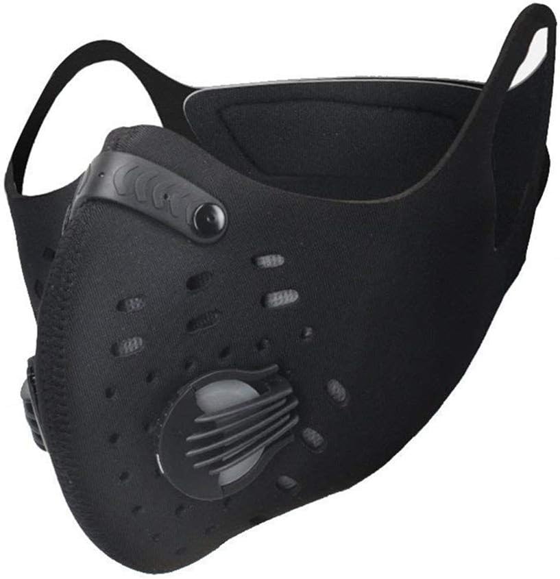 YYGIFT Fitness Dust Mask with Earloop Adjustable HOOK&LOOP and Activated Carbon Filter for Breathing Clean Air Excellent for Cycling, Running and other Outdoor Activities