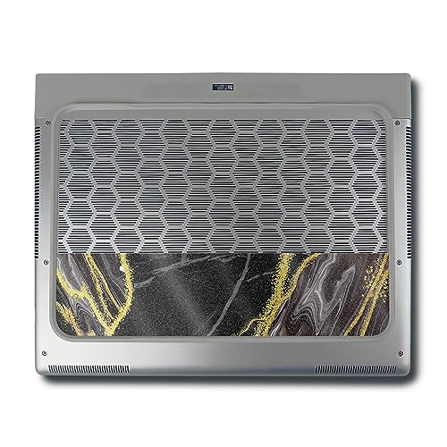 Image of MightySkins Glossy Glitter Skin Compatible with Alienware X16 R1 (2023) Full Wrap Kit - Black Marble Glitter | Protective, Durable High-Gloss Glitter Finish | Easy to Apply | Made in The USA