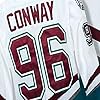 Yajun Charlie Conway #96 Mighty Ducks Movie Ice Hockey Jerseys NHL Men Sweatshirts Breathable Long Sleeve T-shirt,M #1