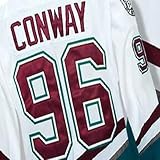 Yajun trykot NHL Charlie Conway #96 Mighty Ducks, hokej na lodzie, męska bluza oddychająca, t-shirt, odzież
