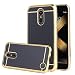 TabPow LG K20 Plus Case, Electroplate Slim Glossy Finish, Drop Protection, Shiny Luxury Case For LG K20 V / LG K10 2017 / LG Harmony / LG Grace - Black Gold