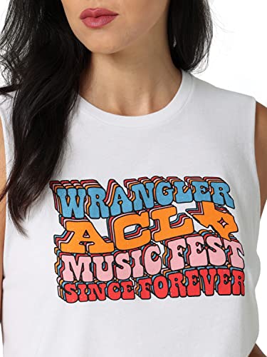 Wrangler Women's X Austin City Limits Sleeveless T-Shirt, Marshmallow Heather, Xx-Large #TOP2