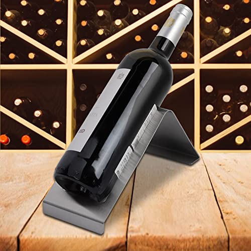 Soporte para botella de vino de acero inoxidable miniatura 2