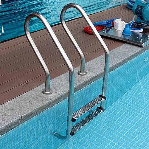 Escalera para piscina de acero inoxidable, 4 peldaños miniatura 1