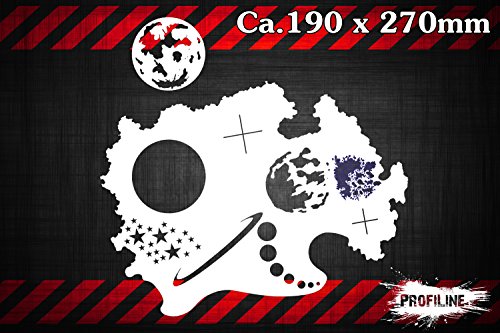 Herterich Products Airbrush Schablone für Weltall, Planeten, Mond, Sterne | Kleine Moon Stars Stencil | Lasergeschnittene Präzision | Wiederverwendbar und Lösemittelresistent | 15x10cm