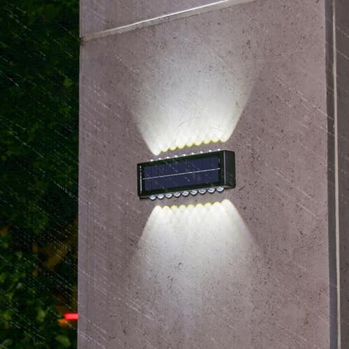 Applique murale solaire extérieure IP65 avec éclairage Up & Down et batterie intégrée