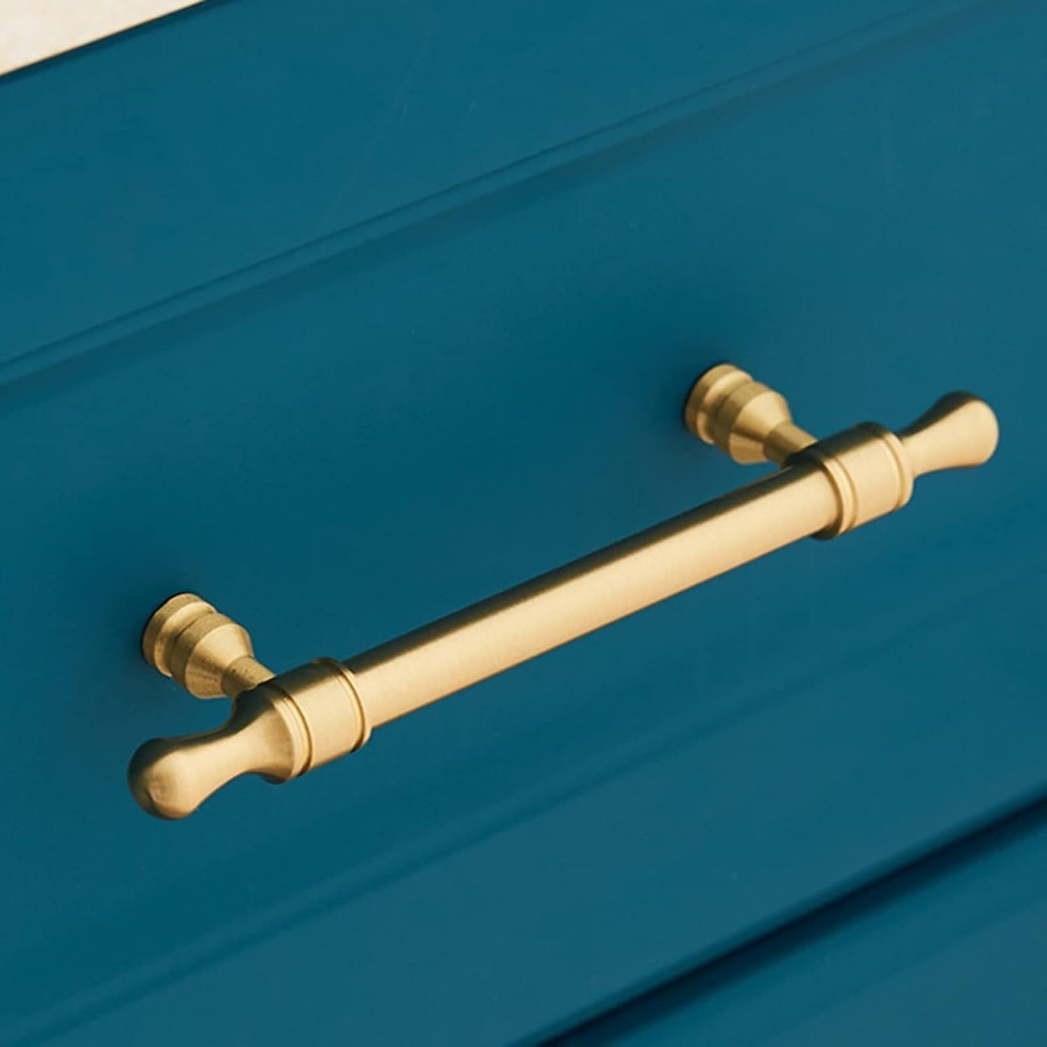Cabinet Handles,7 Pack Kitchen Cabinet Gold Handle 5 Inch Drawer Pulls,Barthroom Bedroom Furniture Handles Stainless Steel Vintage Dresser Handles(Color:7 Pack,Size:Hole Center 96mm)
