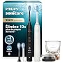 Philips Sonicare DiamondClean 9000 – Brosses à dents électriques connectées pour une meilleure hygiène des dents et des gencives, Noir Rose or, Lot de 2, modèle HX9914/61