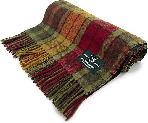 Tartan Tweeds Buchanan Autumn Tartan Knee Travel Rug Blanket Wool (Buchanan Autumn)