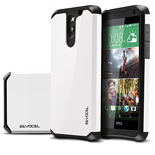 Evocel HTC Desire 610 [Dual Layer Series] Hybrid Armor Protector for HTC Desire 610 - Retail Packaging, Snow (EVO-HTC610-SA18)