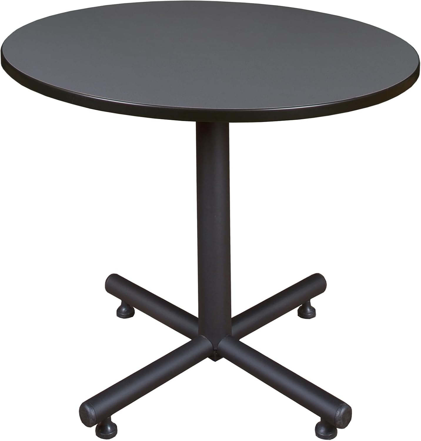 Regency Kobe 42 in. Round X-Base Breakroom Table- Grey