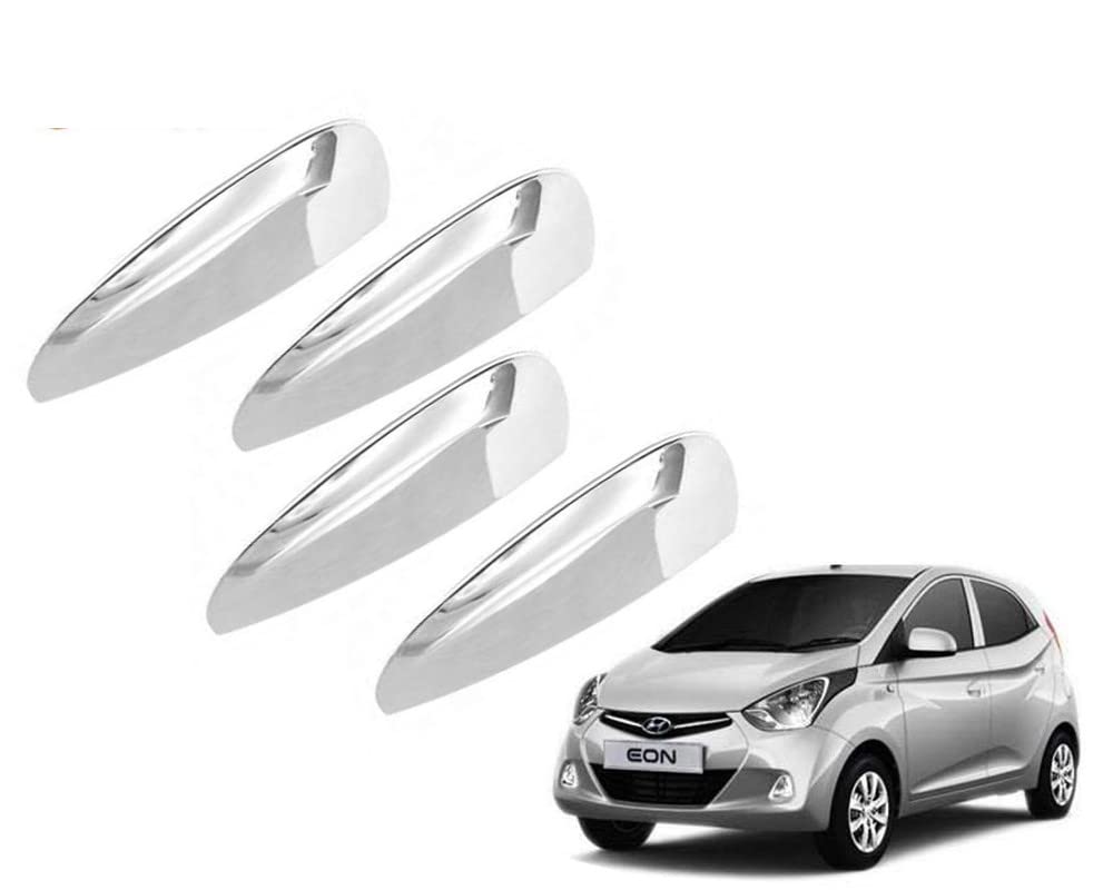 Car Handle Latch Cover Scratch Guard Chrome Finish Front Rear Compatible for Hyundai Eon All Models Set of 4 Pieces-picture-13