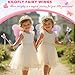 kilofly 6 Sets Angel Butterfly Wings Fairy Wands Princess Dress Up Costume