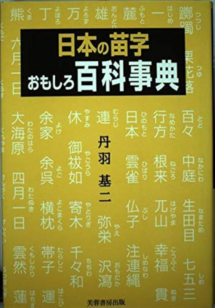 【中古】 日本の苗字 図解雑学　絵と文章でわかりやすい！/ナツメ社/丹羽基二 Amazon.co.jp: 日本の苗字: 図解雑学 絵と文章でわかりやすい