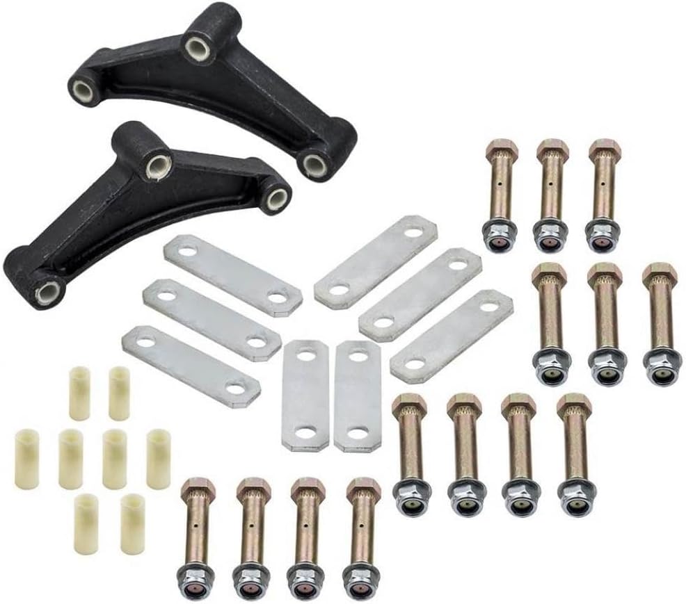 Tandem Axle Trailer Spring Suspension Rebuild Kit with Greasable Wet Bolts Compatible with Standard 1.75" Wide Spring Trailers