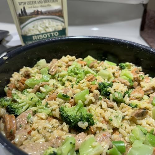 Alessi Autentico, Premium Seasoned Risotto, Italian Arborio Rice, Easy to Prepare, 6.5 Ounce (Cheese & Broccolini, Pack of 6)