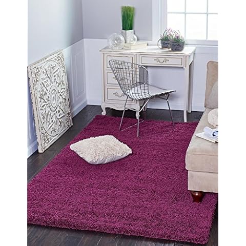 A2Z Rug Purple Cozy Shag Area Rug Cover