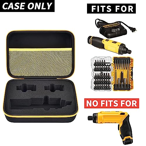 Gwcase Case Compatible With Dewalt 8V Max Cordless Screwdriver Kit Dcf682N1, Gyroscopic Storage Holder With Mesh Pocket For Electric Screwdriving Drill Bit Set, Battery Pack, Charger (Box Only) #TOP1