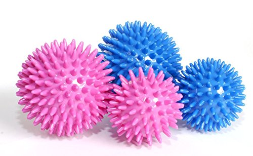 PhysioWorld Bola Spikey - Bola de masaje con pinchos duros para Acupuntura, 9 cm, color azul