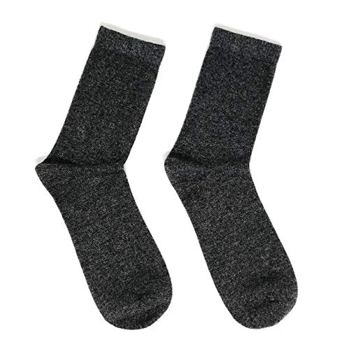 Image of Pure Cashmere Thick Unisex Men Women Crew Mid Calf Causal Socks, Smooth Toes and Heel Sewed by Handwork