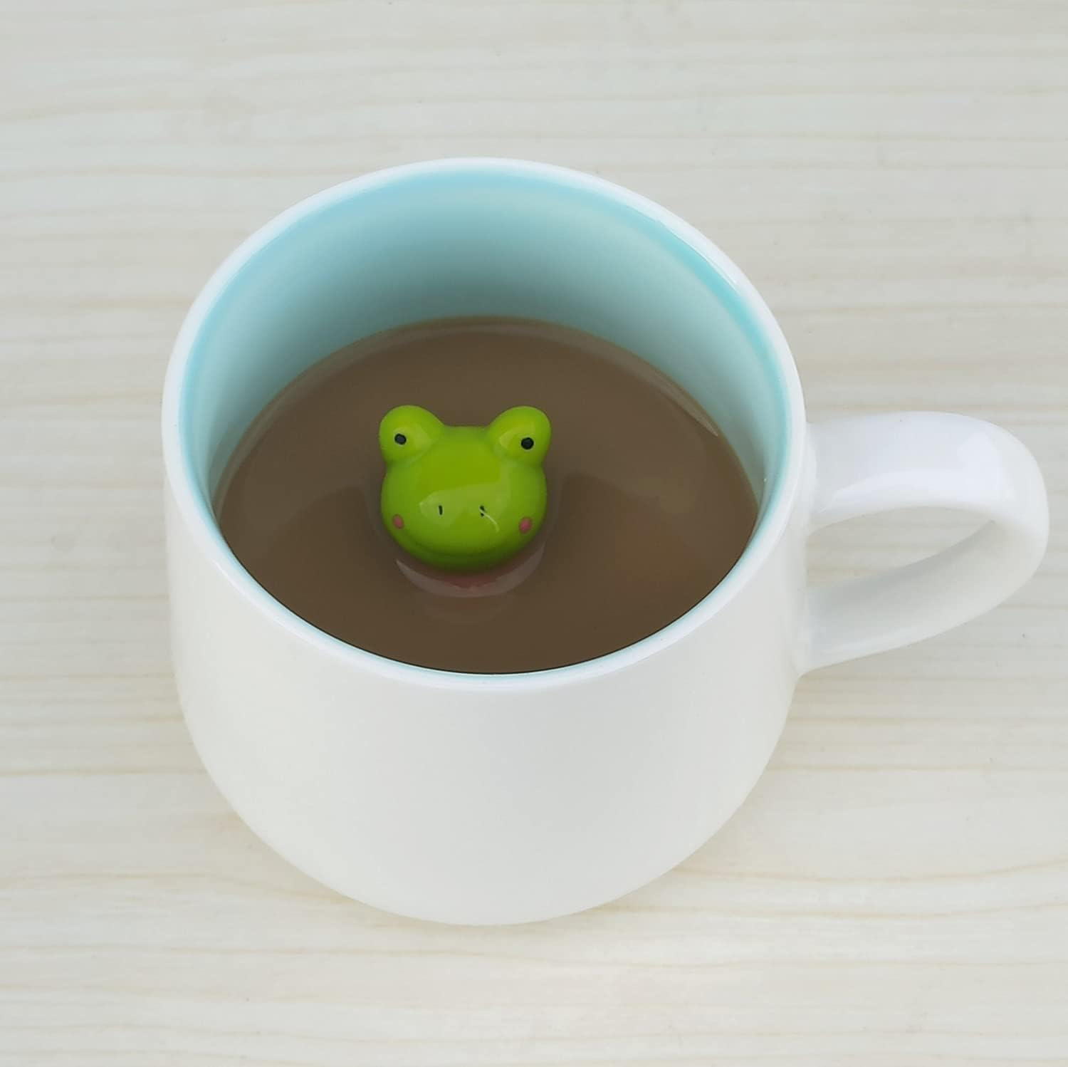 LOZACHE 3D Animal Cute Frog Coffee Mug, 12oz Funny Cartoon Handmade Figurine Milk Tea Cup - Image 5