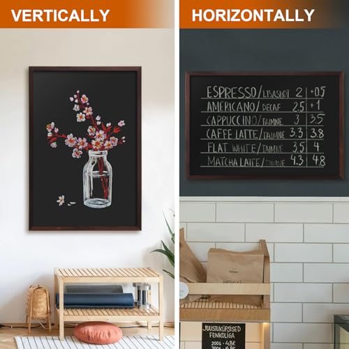 Comix Magnetic Chalkboard, 36 x 24 Inches Wooden-Framed Blackboard, Hanging Chalk Board for School Office Home and Restaurant Menu - Thumbnail 6