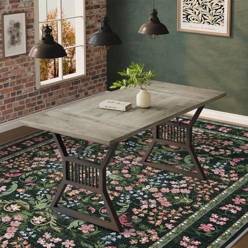 Tapete lavable para sala con diseño vintage floral miniatura 4