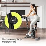 ZIPRO Rower Treningowy z 8 Stopniowym Oporem Magnetycznym, Uchwytem na Telefon, Wyświetlaczem LCD, Regulowanym i Wygodnym Siodełkiem, Lekki Rower Stacjonarny do Treningu Cardio w Domu (One S)