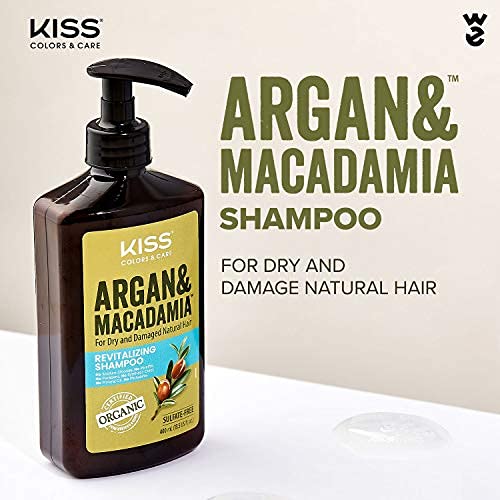 Kiss Color & Care Argan & Macadamia For Dry And Damaged Natural Hair Shampoo (13.5 Fl. Oz // 400 Ml) #TOP29