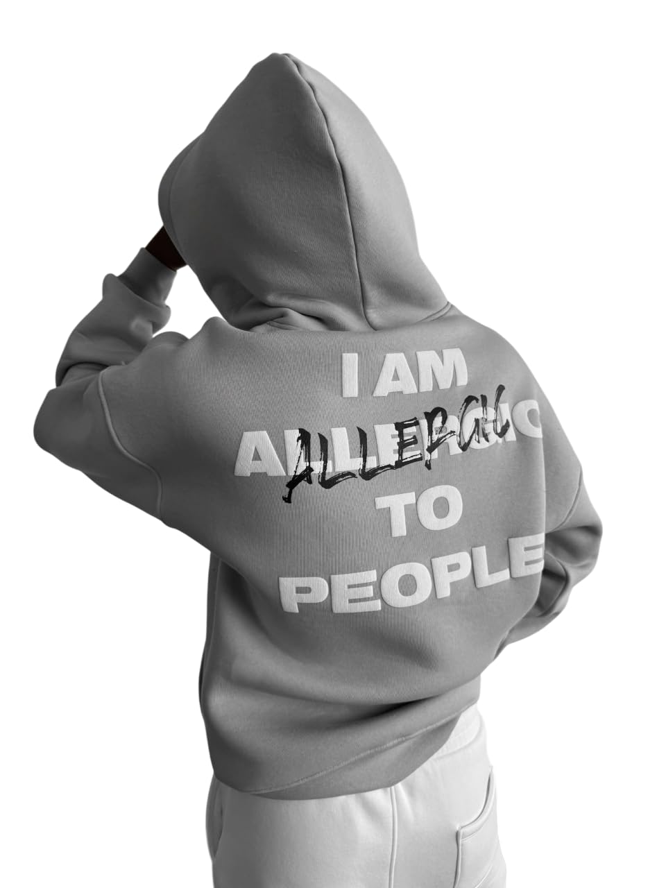Oversize Allergic Hoodie - Grey