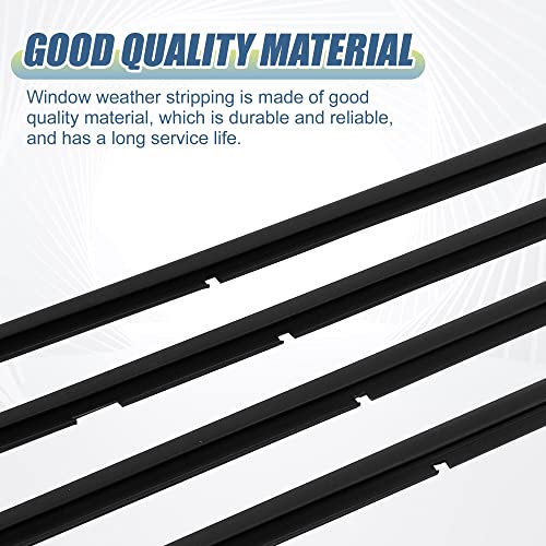X Autohaux 4Pcs Window Weatherstrip Molding Door Seal Belt Weatherstrip Sweep Felt Trim Seal 5135879Af 55135878Af 55135890Af For Jeep Grand Cherokee 1999-2004 #TOP4