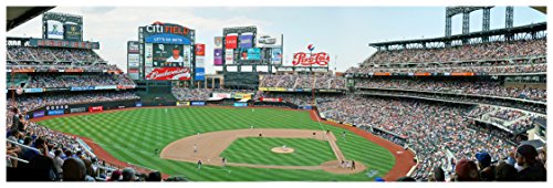 ArtsyCanvas Citi Field - Baseball Field - 44x15 Matte Poster Print Wall Art