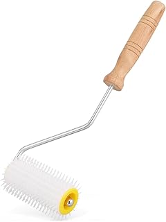 Flexzion Honey Uncapping Needle Roller – Propolis & Honey Beekeeping Tools Supplies for Harvesting - 5-Inch Hardwood Handle Uncapper for Honeycomb Roller Brush Extraction