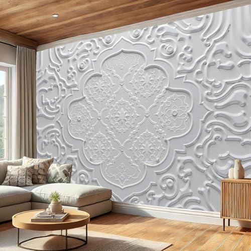 Fresque murale salon design géométrie moderne papier peint 3D