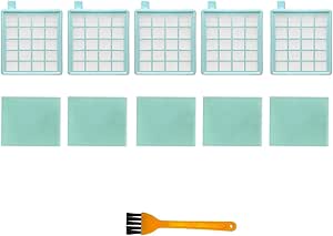 Lot De 4 Filtres HEPA Pour Aspirateur Philips FC8470-FC8477, FC8630-FC8645, FC9520-FC9525 - Filtre à Filet + Coton