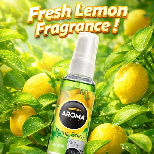 Image of Aroma Car Perfume Pump Spray Air Freshener Lemon 75ml