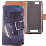 Lankashi Pattern Design PU Flip Leather Cover Skin Protective Case for ZTE V6 Max/Blade A610 / Blade A612 5' (Wolf)