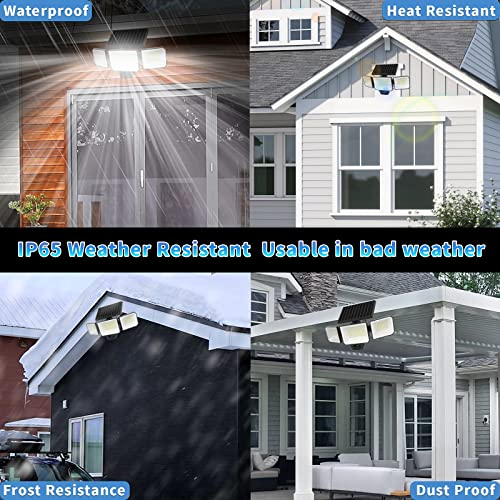 Image of MDCMDCM Solar Lights Outdoor Waterproof Motion Sensor - 416 LEDs 3000 Lumens Super Bright 3 Brightness 3 Modes 360 Illumination 32ft Solar Flood Security Light for Outside (Classic, 1)