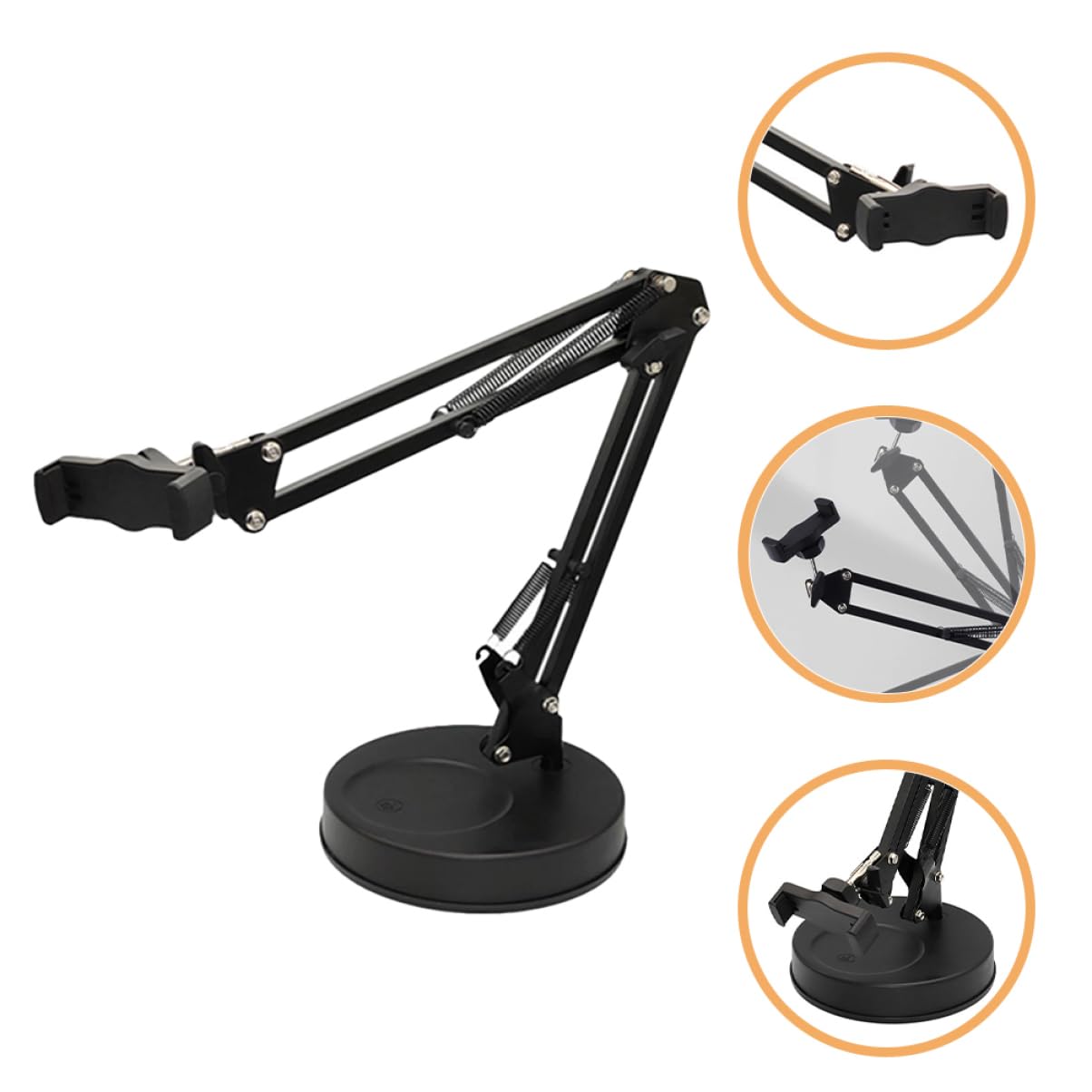 KOMBIUDA Soporte Portátil para Teléfono Móvil Ajustable y Compacto para Fotografía y Videografía en Escritorio