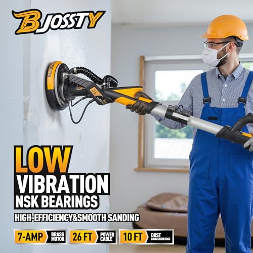 Drywall Sander with Vacuum Dust Collector, High Power 7.1-AMP Electric Sander for Drywall, 99% Dust Removal, 7 Variable Speed 950-1850RPM, Dustless Wall Sander for Drywall, Popcorn Ceiling etc by BJOSSTY - Image 4